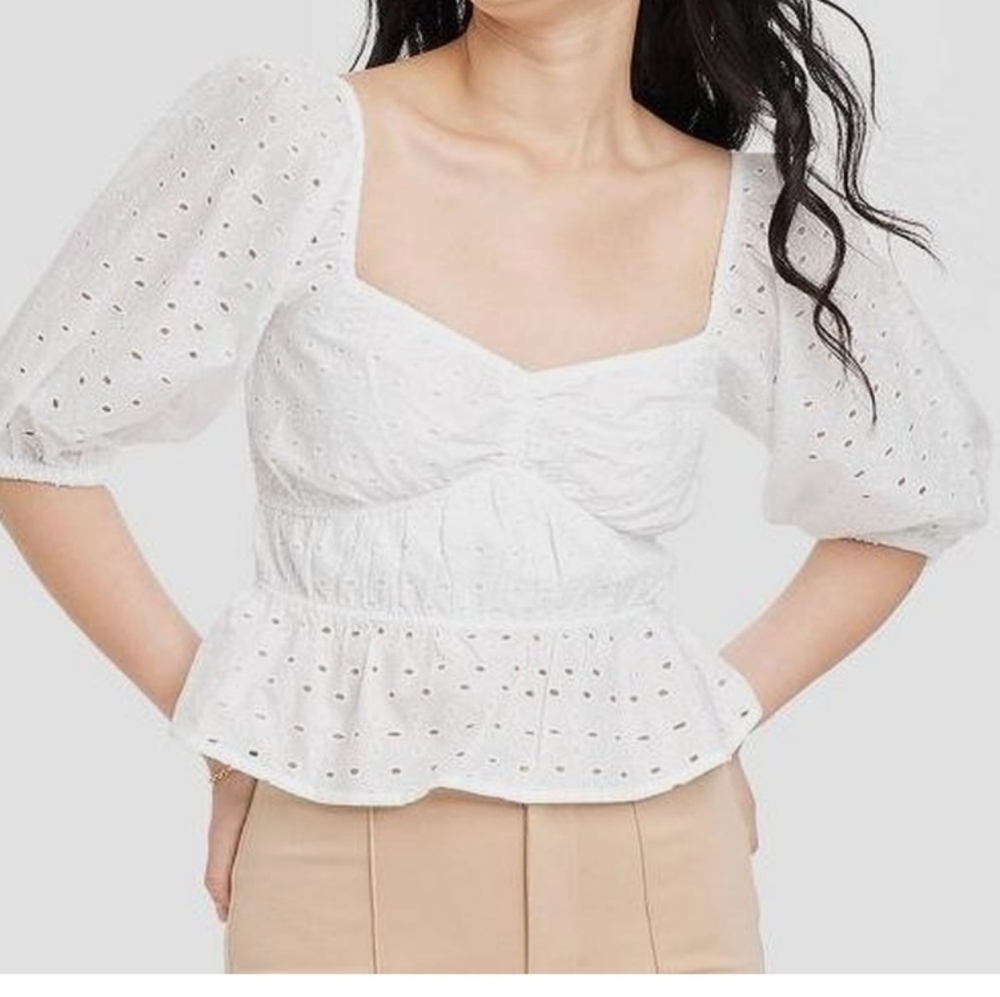 A new day white blouse